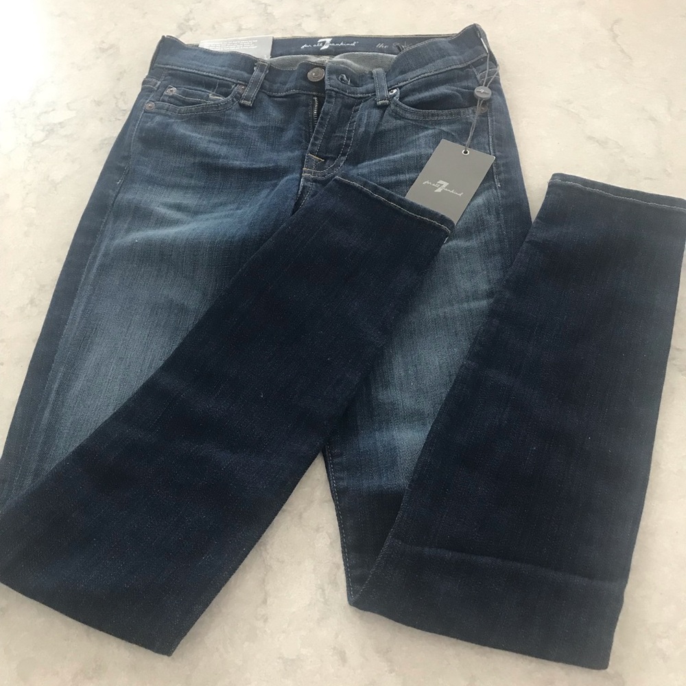 NWT 7 For All Mankind skinny jeans size 23